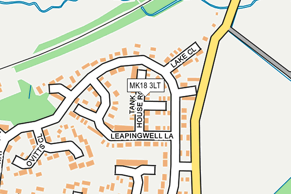 MK18 3LT map - OS OpenMap – Local (Ordnance Survey) MK18 3LT map - OS OpenMap – Local (Ordnance Survey)