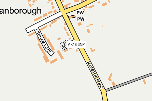 MK18 3NP map - OS OpenMap – Local (Ordnance Survey) MK18 3NP map - OS OpenMap – Local (Ordnance Survey)