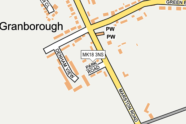 MK18 3NS map - OS OpenMap – Local (Ordnance Survey)