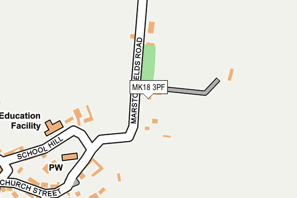 MK18 3PF map - OS OpenMap – Local (Ordnance Survey) MK18 3PF map - OS OpenMap – Local (Ordnance Survey)