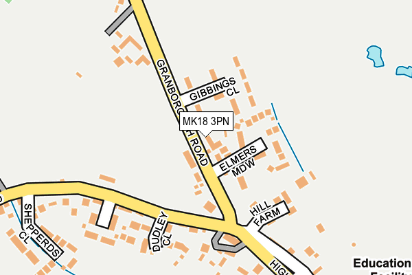 MK18 3PN map - OS OpenMap – Local (Ordnance Survey) MK18 3PN map - OS OpenMap – Local (Ordnance Survey)