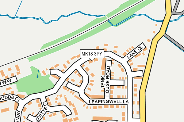 MK18 3PY map - OS OpenMap – Local (Ordnance Survey) MK18 3PY map - OS OpenMap – Local (Ordnance Survey)