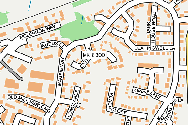 MK18 3QD map - OS OpenMap – Local (Ordnance Survey) MK18 3QD map - OS OpenMap – Local (Ordnance Survey)