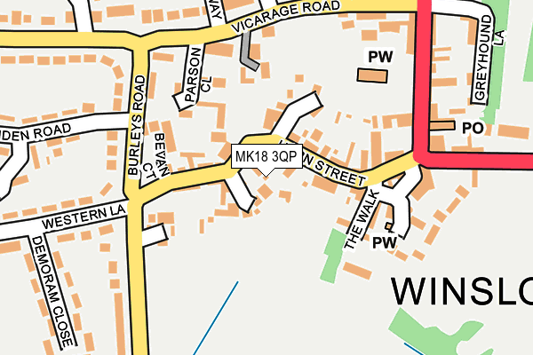 MK18 3QP map - OS OpenMap – Local (Ordnance Survey) MK18 3QP map - OS OpenMap – Local (Ordnance Survey)
