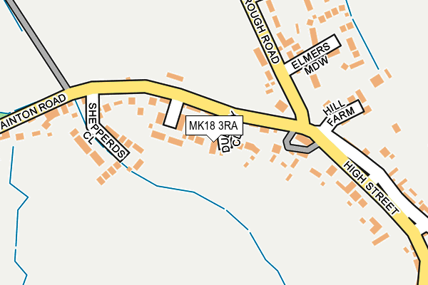 MK18 3RA map - OS OpenMap – Local (Ordnance Survey) MK18 3RA map - OS OpenMap – Local (Ordnance Survey)