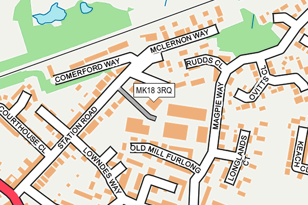 MK18 3RQ map - OS OpenMap – Local (Ordnance Survey)