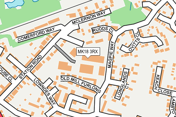 MK18 3RX map - OS OpenMap – Local (Ordnance Survey) MK18 3RX map - OS OpenMap – Local (Ordnance Survey)