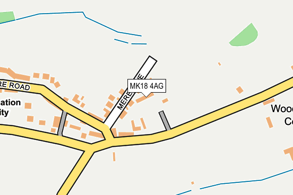MK18 4AG map - OS OpenMap – Local (Ordnance Survey)