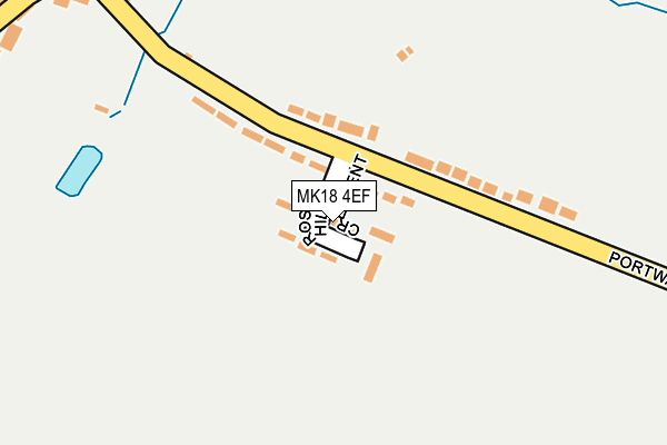 MK18 4EF map - OS OpenMap – Local (Ordnance Survey)