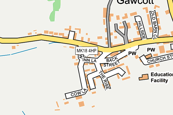 MK18 4HP map - OS OpenMap – Local (Ordnance Survey)
