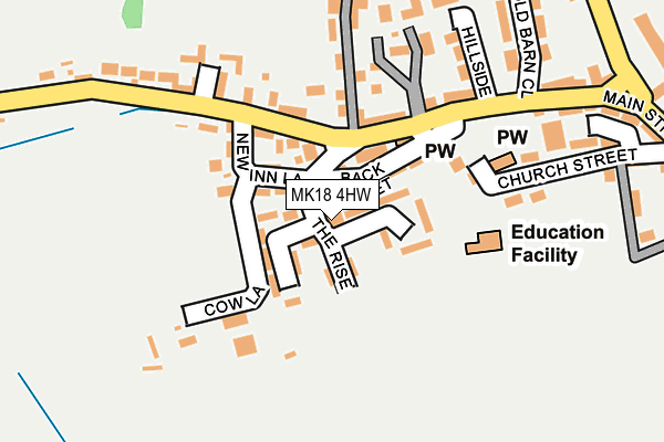 MK18 4HW map - OS OpenMap – Local (Ordnance Survey) MK18 4HW map - OS OpenMap – Local (Ordnance Survey)