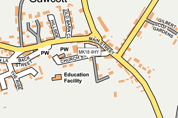 MK18 4HY map - OS OpenMap – Local (Ordnance Survey)