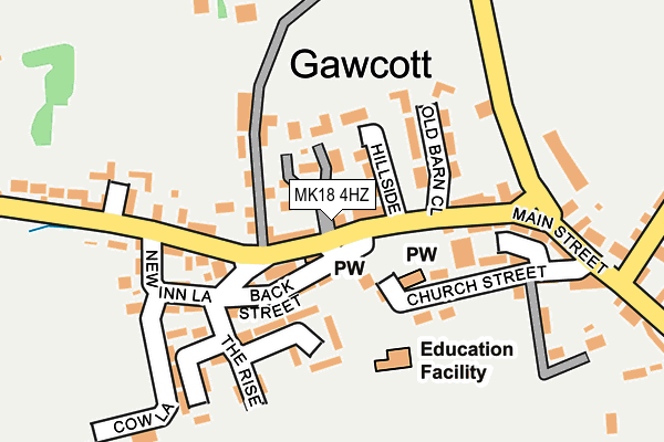 MK18 4HZ map - OS OpenMap – Local (Ordnance Survey) MK18 4HZ map - OS OpenMap – Local (Ordnance Survey)