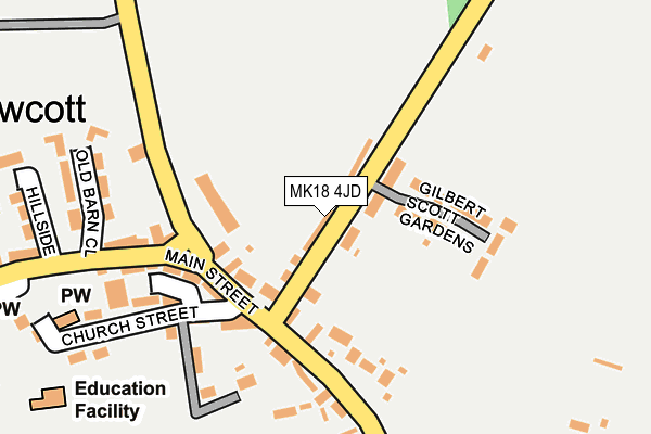 MK18 4JD map - OS OpenMap – Local (Ordnance Survey) MK18 4JD map - OS OpenMap – Local (Ordnance Survey)