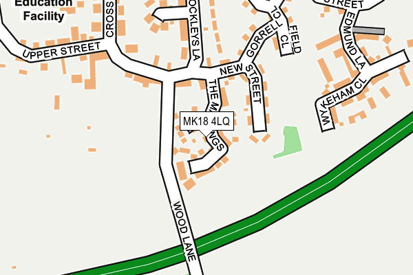 MK18 4LQ map - OS OpenMap – Local (Ordnance Survey) MK18 4LQ map - OS OpenMap – Local (Ordnance Survey)