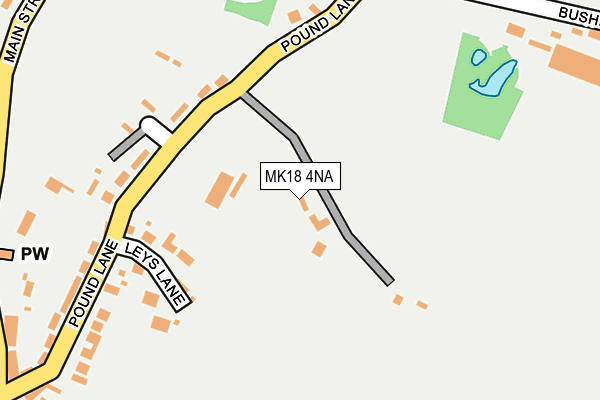 MK18 4NA map - OS OpenMap – Local (Ordnance Survey) MK18 4NA map - OS OpenMap – Local (Ordnance Survey)