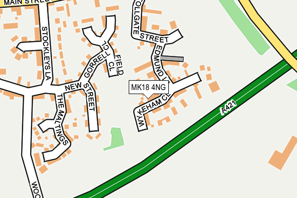 MK18 4NG map - OS OpenMap – Local (Ordnance Survey) MK18 4NG map - OS OpenMap – Local (Ordnance Survey)