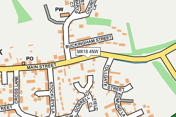 MK18 4NW map - OS OpenMap – Local (Ordnance Survey) MK18 4NW map - OS OpenMap – Local (Ordnance Survey)