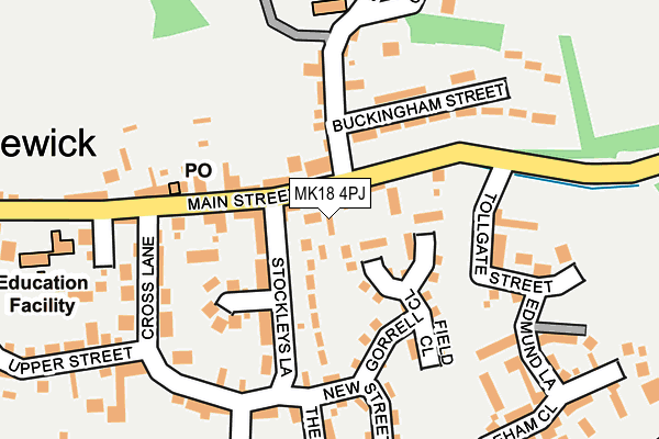 MK18 4PJ map - OS OpenMap – Local (Ordnance Survey) MK18 4PJ map - OS OpenMap – Local (Ordnance Survey)
