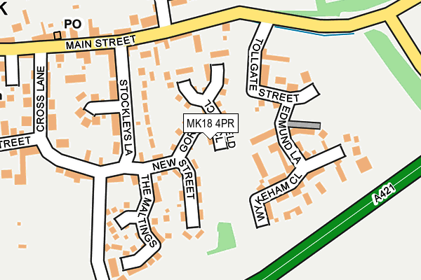 MK18 4PR map - OS OpenMap – Local (Ordnance Survey) MK18 4PR map - OS OpenMap – Local (Ordnance Survey)