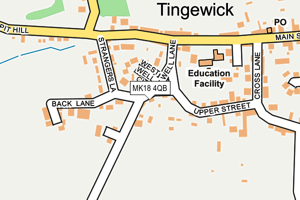 MK18 4QB map - OS OpenMap – Local (Ordnance Survey) MK18 4QB map - OS OpenMap – Local (Ordnance Survey)
