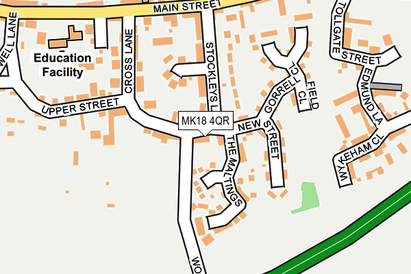 MK18 4QR map - OS OpenMap – Local (Ordnance Survey) MK18 4QR map - OS OpenMap – Local (Ordnance Survey)