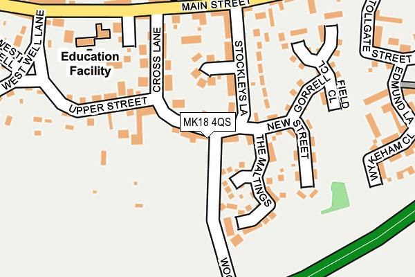 MK18 4QS map - OS OpenMap – Local (Ordnance Survey)