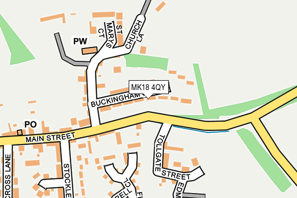 MK18 4QY map - OS OpenMap – Local (Ordnance Survey)