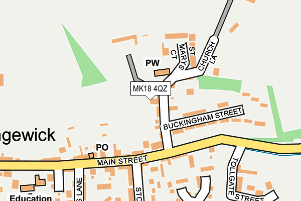 MK18 4QZ map - OS OpenMap – Local (Ordnance Survey)