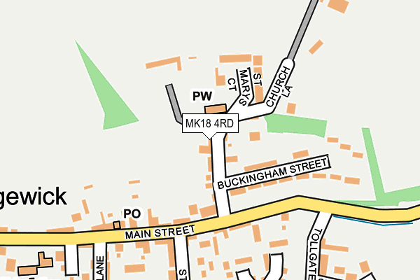 MK18 4RD map - OS OpenMap – Local (Ordnance Survey)