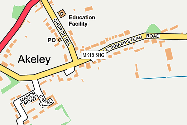 MK18 5HG map - OS OpenMap – Local (Ordnance Survey)