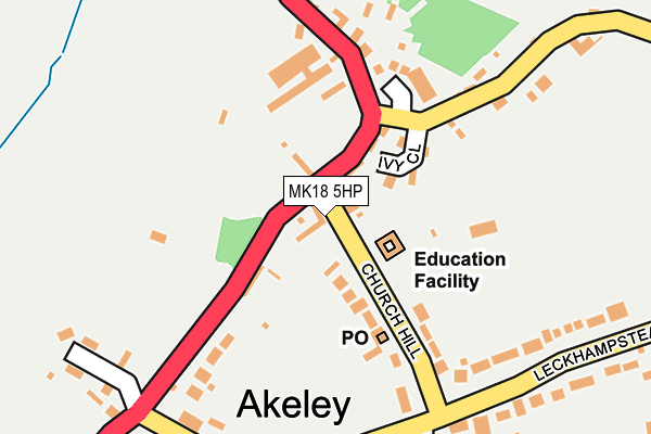 MK18 5HP map - OS OpenMap – Local (Ordnance Survey)