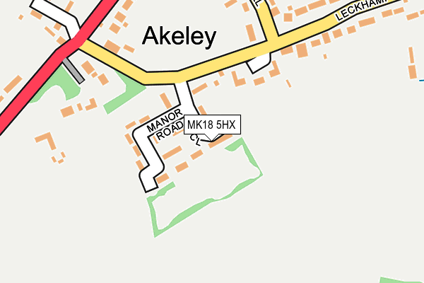 MK18 5HX map - OS OpenMap – Local (Ordnance Survey) MK18 5HX map - OS OpenMap – Local (Ordnance Survey)