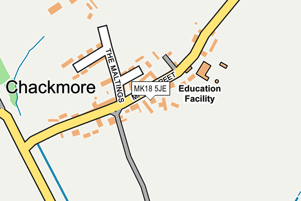 MK18 5JE map - OS OpenMap – Local (Ordnance Survey)
