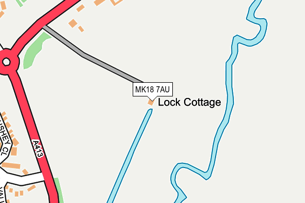 MK18 7AU map - OS OpenMap – Local (Ordnance Survey) MK18 7AU map - OS OpenMap – Local (Ordnance Survey)
