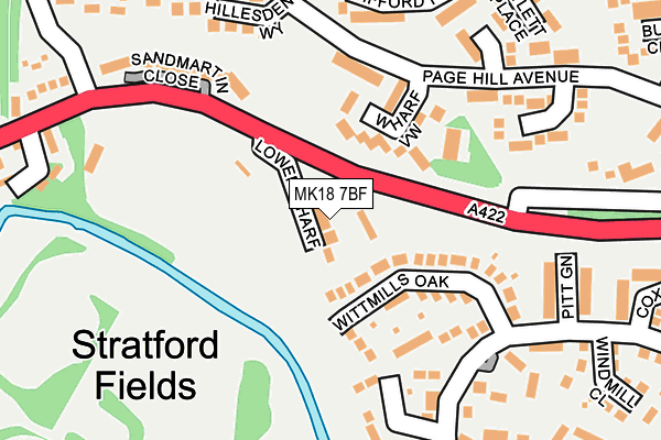 MK18 7BF map - OS OpenMap – Local (Ordnance Survey) MK18 7BF map - OS OpenMap – Local (Ordnance Survey)