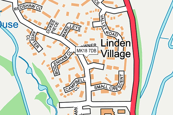 MK18 7DB map - OS OpenMap – Local (Ordnance Survey) MK18 7DB map - OS OpenMap – Local (Ordnance Survey)