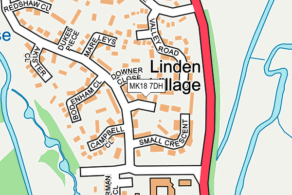 MK18 7DH map - OS OpenMap – Local (Ordnance Survey) MK18 7DH map - OS OpenMap – Local (Ordnance Survey)