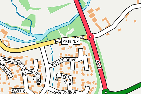 MK18 7DP map - OS OpenMap – Local (Ordnance Survey) MK18 7DP map - OS OpenMap – Local (Ordnance Survey)