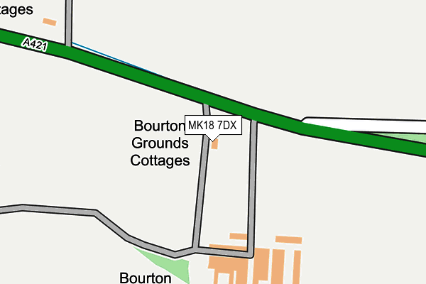 MK18 7DX map - OS OpenMap – Local (Ordnance Survey) MK18 7DX map - OS OpenMap – Local (Ordnance Survey)
