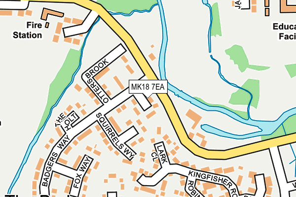 MK18 7EA map - OS OpenMap – Local (Ordnance Survey) MK18 7EA map - OS OpenMap – Local (Ordnance Survey)