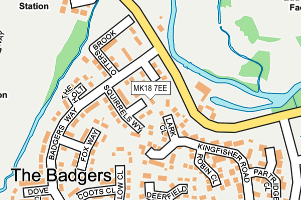 MK18 7EE map - OS OpenMap – Local (Ordnance Survey) MK18 7EE map - OS OpenMap – Local (Ordnance Survey)