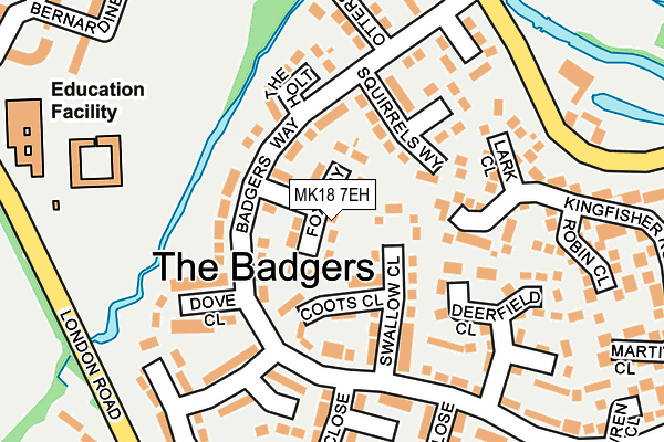 MK18 7EH map - OS OpenMap – Local (Ordnance Survey) MK18 7EH map - OS OpenMap – Local (Ordnance Survey)