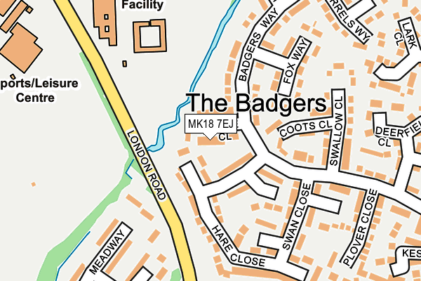 MK18 7EJ map - OS OpenMap – Local (Ordnance Survey) MK18 7EJ map - OS OpenMap – Local (Ordnance Survey)