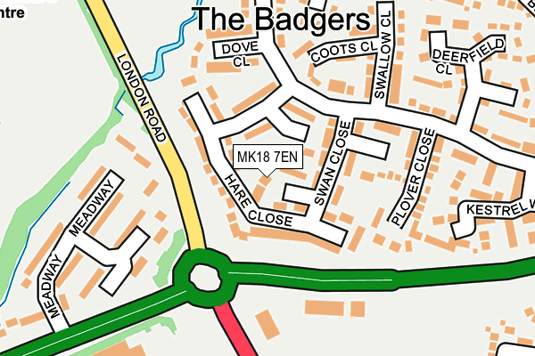 MK18 7EN map - OS OpenMap – Local (Ordnance Survey)
