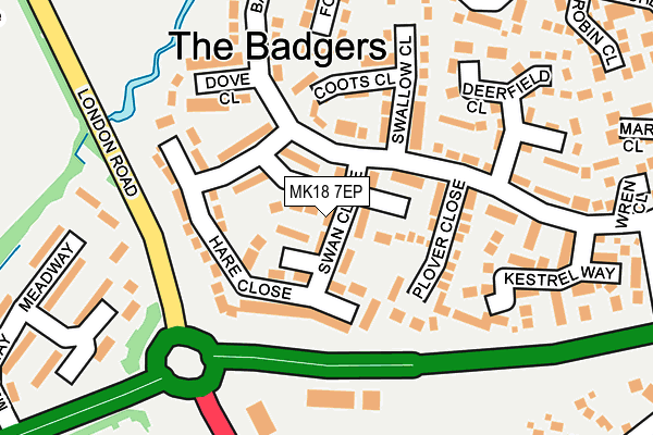 MK18 7EP map - OS OpenMap – Local (Ordnance Survey) MK18 7EP map - OS OpenMap – Local (Ordnance Survey)