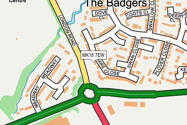 MK18 7EW map - OS OpenMap – Local (Ordnance Survey)