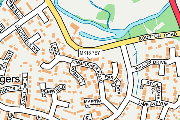 MK18 7EY map - OS OpenMap – Local (Ordnance Survey) MK18 7EY map - OS OpenMap – Local (Ordnance Survey)