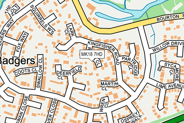 MK18 7HD map - OS OpenMap – Local (Ordnance Survey) MK18 7HD map - OS OpenMap – Local (Ordnance Survey)
