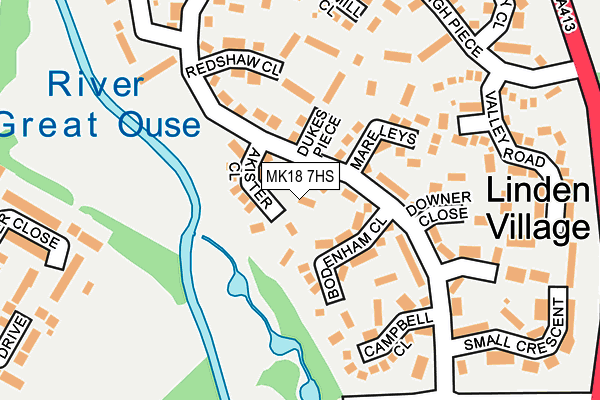 MK18 7HS map - OS OpenMap – Local (Ordnance Survey) MK18 7HS map - OS OpenMap – Local (Ordnance Survey)
